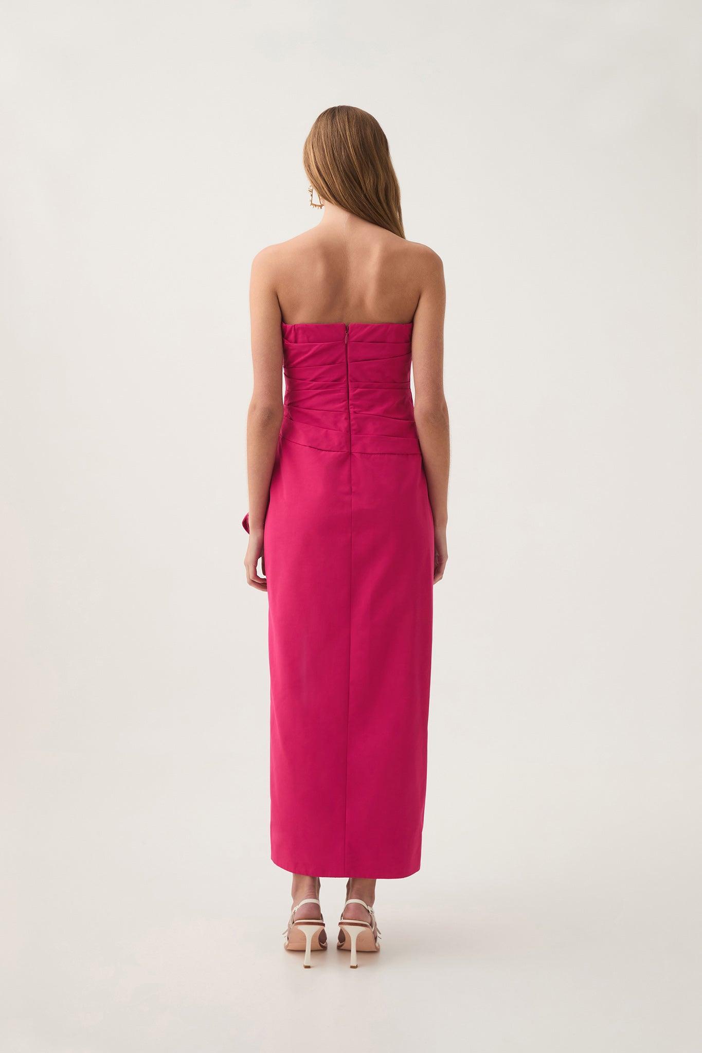 Roma Draped Midi Dress Product Image