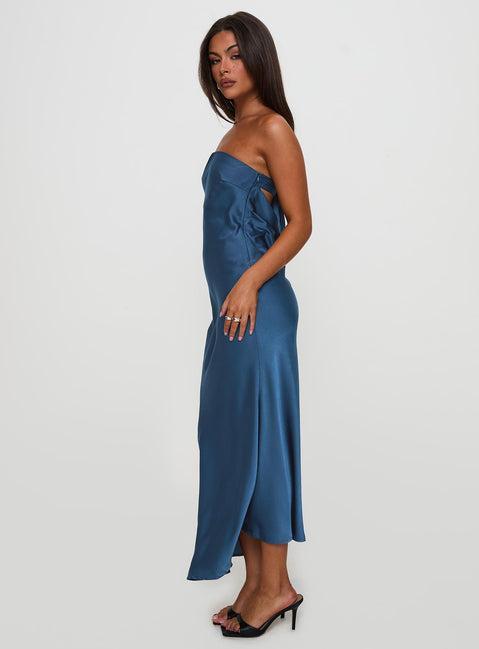 Haley Maxi Dress Mid Blue Product Image