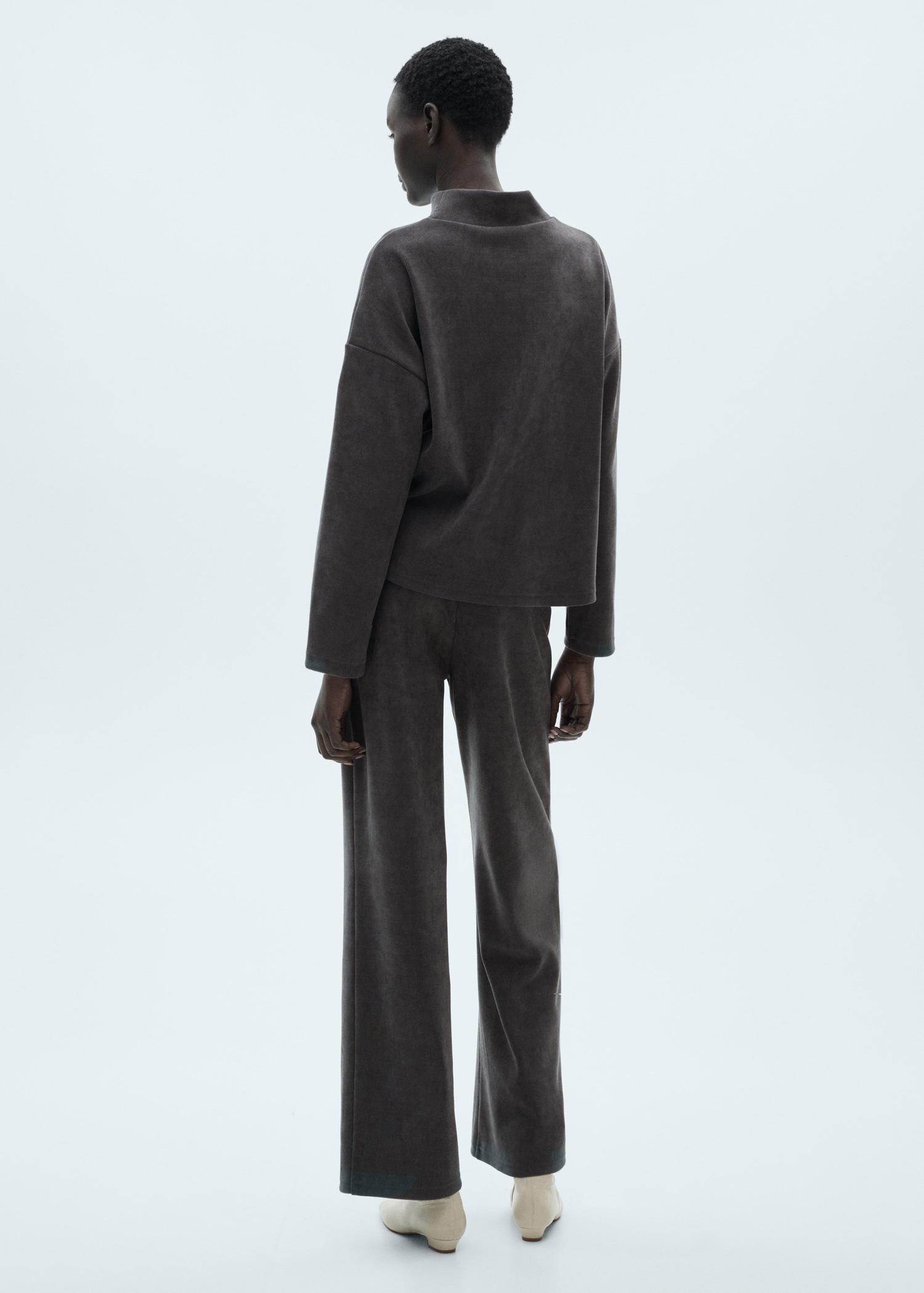 Corduroy straight pants - Women | MANGO USA Product Image