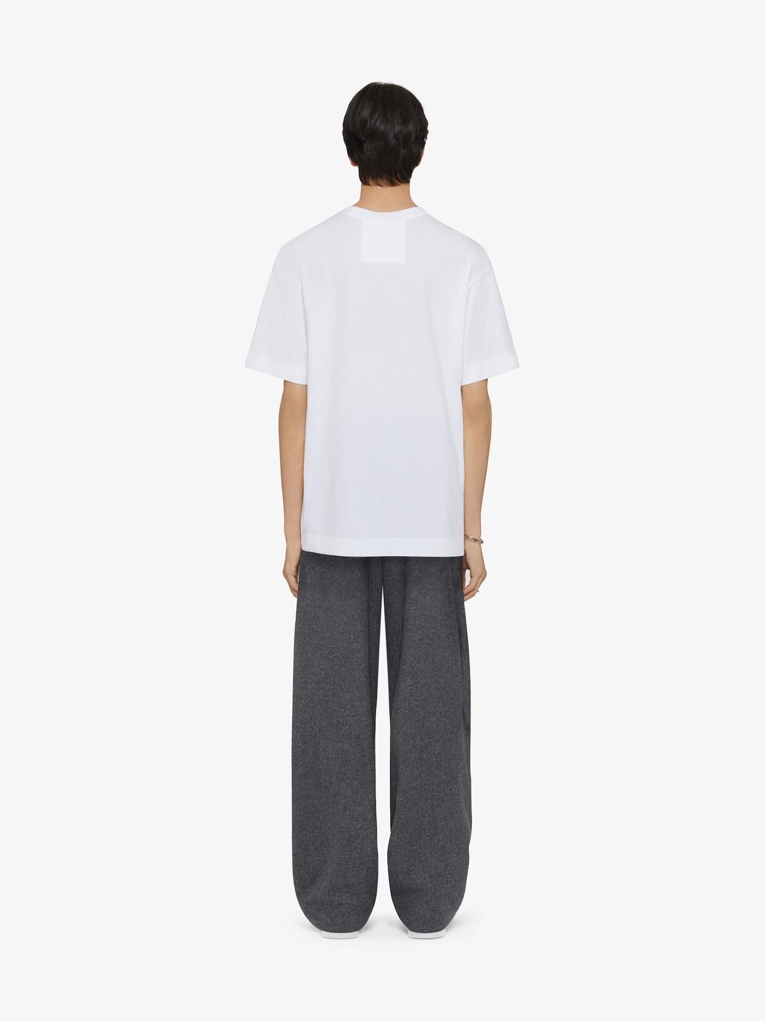 T-shirt in cotton with GIVENCHY gros grain Product Image