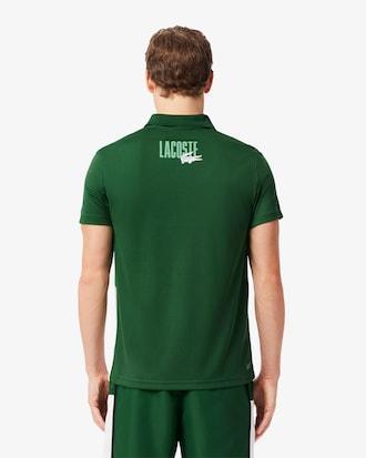 Colour-Block Printed Tennis Polo Shirt Product Image