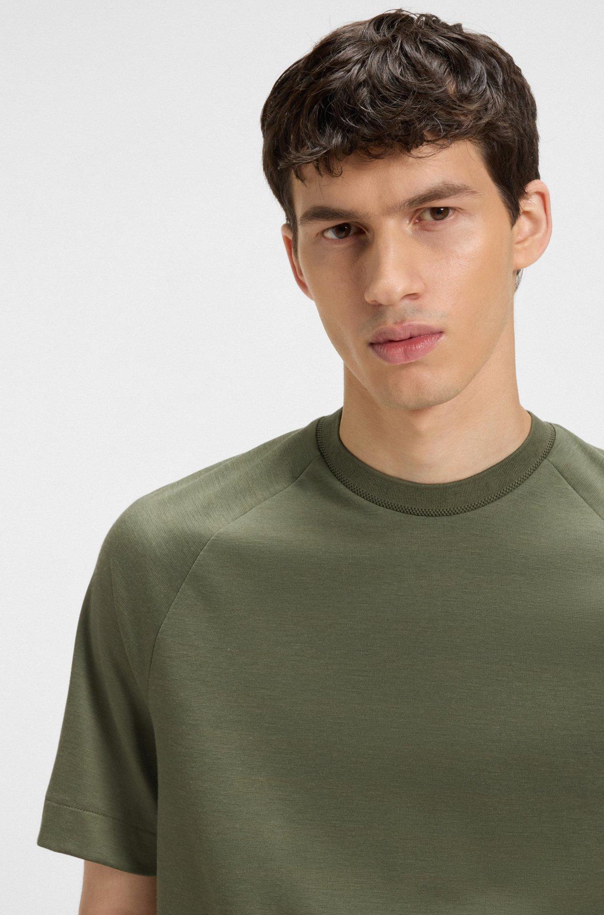Regular-fit T-shirt in mercerized stretch fabric Product Image