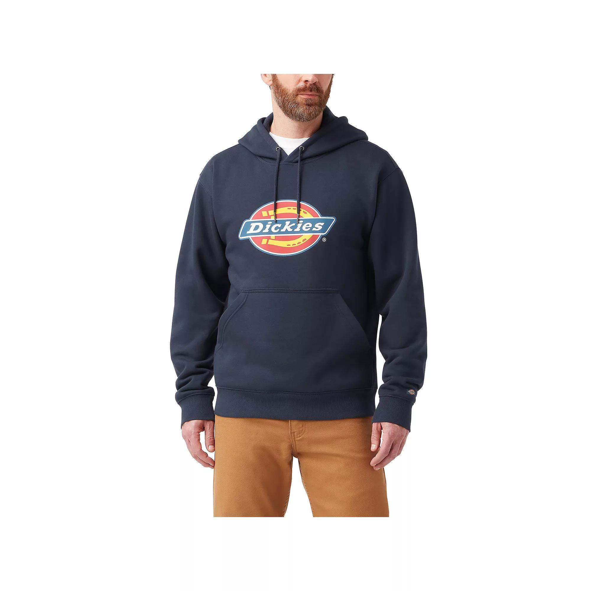 Men's Dickies Water Repellent Logo-Sleeve Hoodie, Size: Large, Dark Blue Product Image