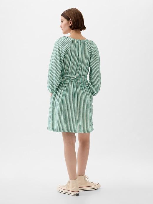Linen-Blend Mini Dress Product Image