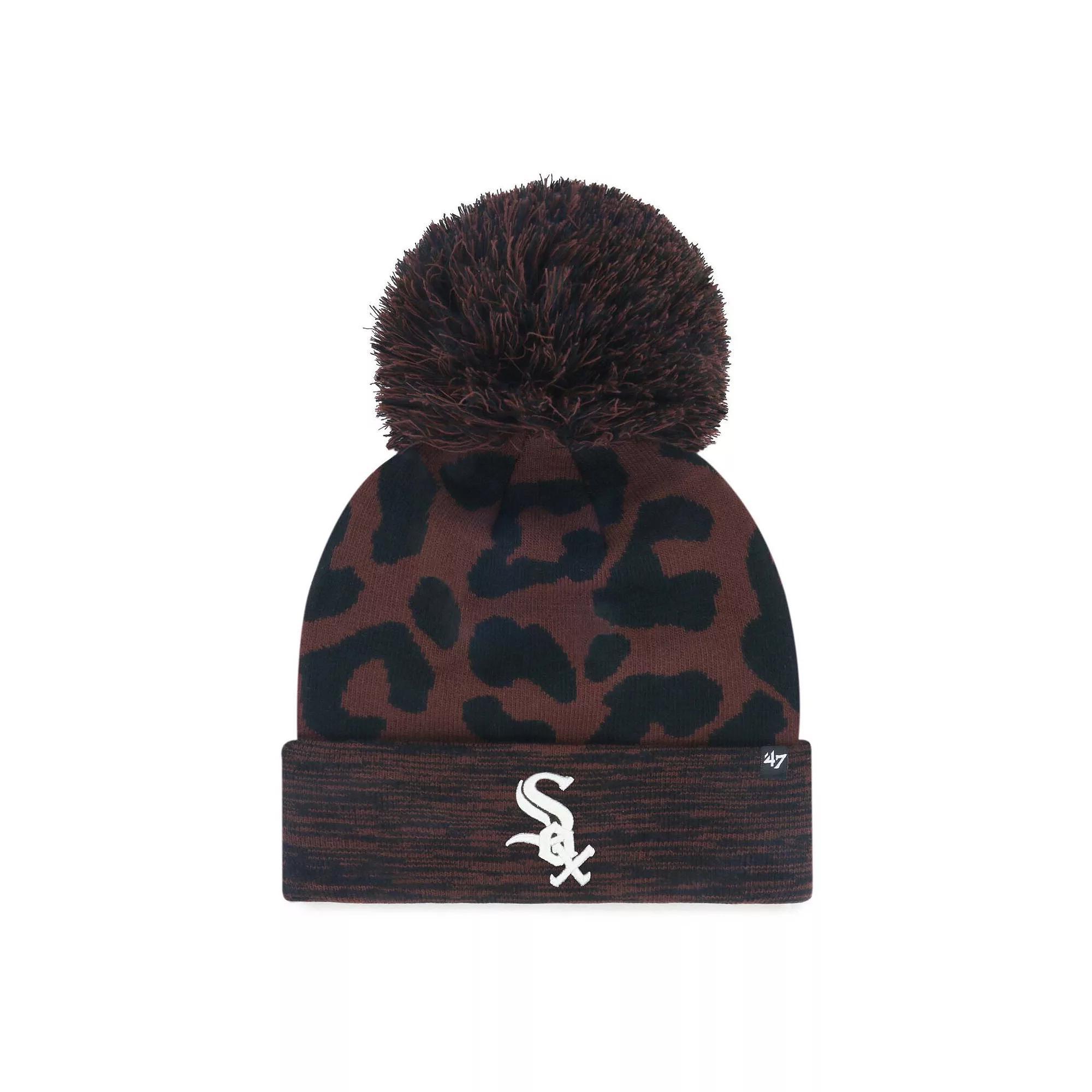Women's '47 Brown Chicago White Sox Rosette Cuffed Knit Hat with Pom Product Image