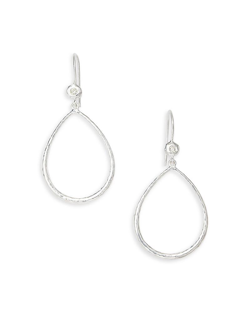 Ippolita Sterling Silver Open Teardrop Earrings with Diamonds Product Image