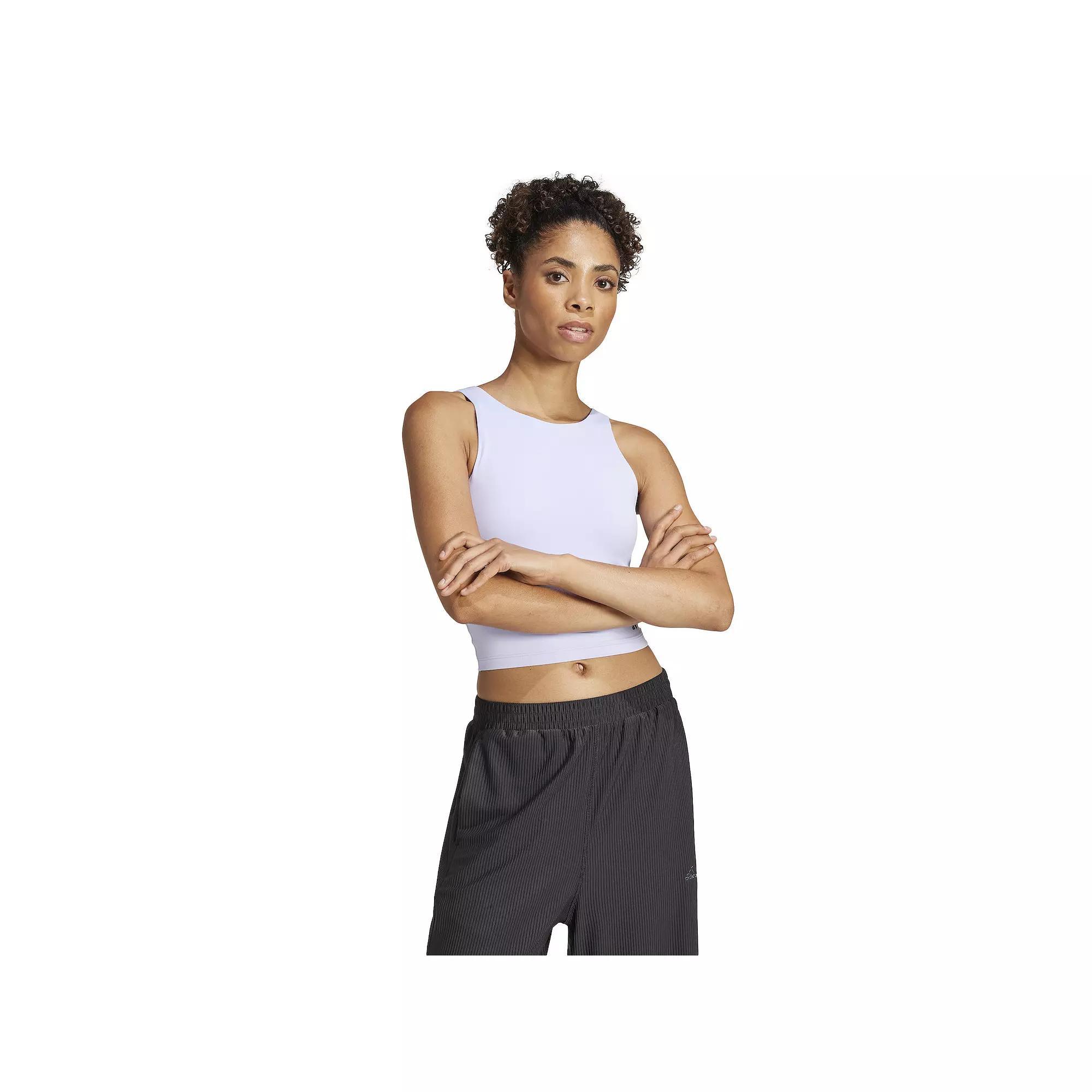 Women's adidas Studio Slim Yoga Tank Top, Size: XL, Purple Tone Product Image