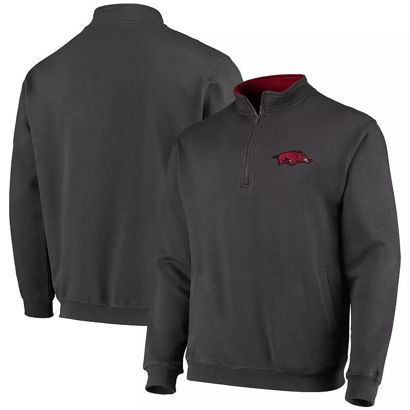 Mens Colosseum Charcoal Rutgers Scarlet Knights Tortugas Logo Quarter-Zip Jacket Product Image