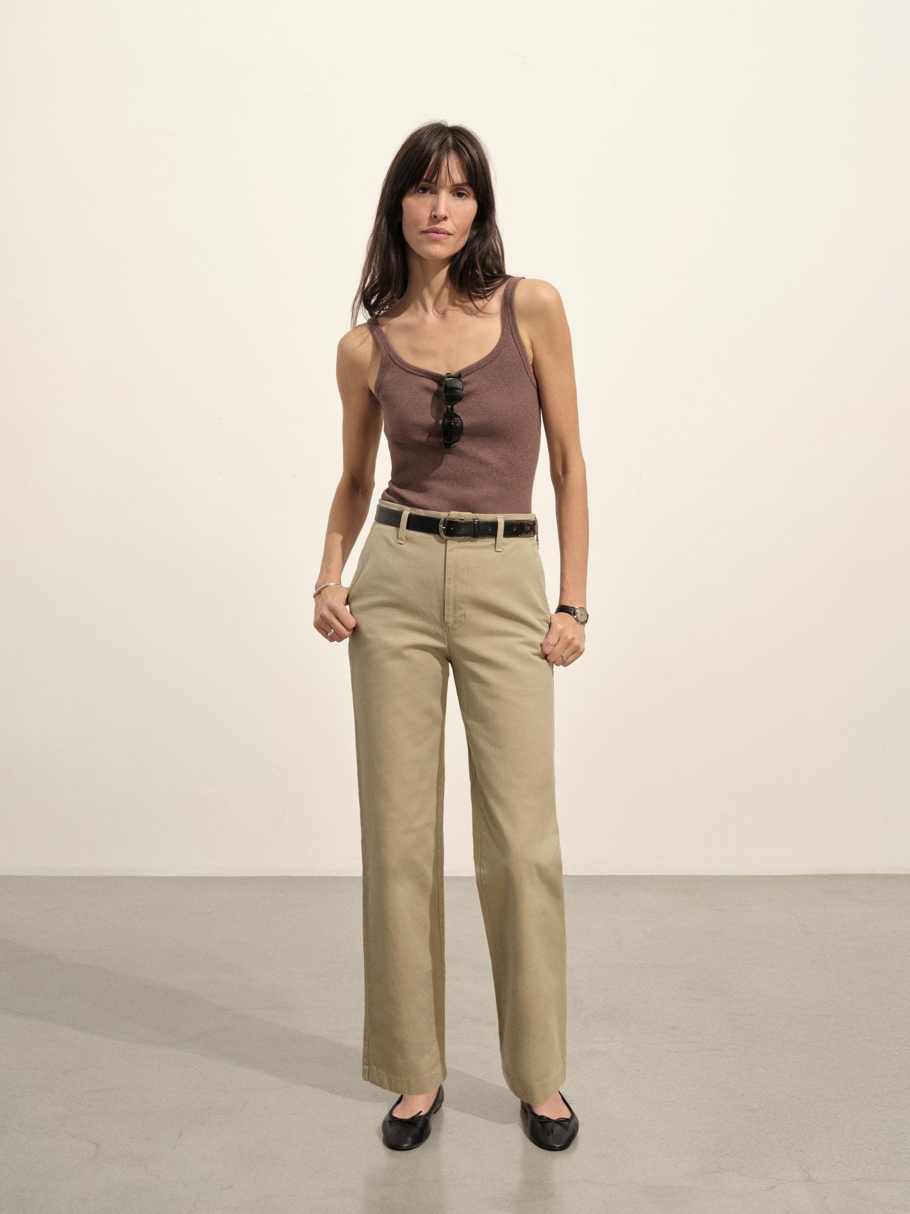 Marled Rosewood Surplus Rib Scoop Neck Tank Product Image