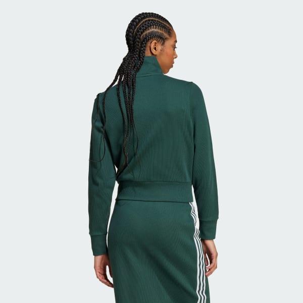 adidas Adicolor Knit Top Mineral Green XS Womens Product Image