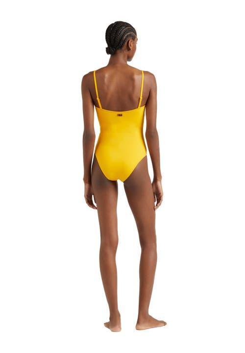 Solid Sculpt Bandeau One-Piece Swimsuit Product Image