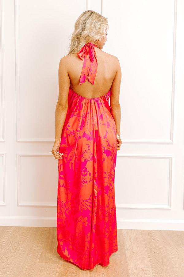 Dreamy Gaze Satin Maxi Dress Product Image