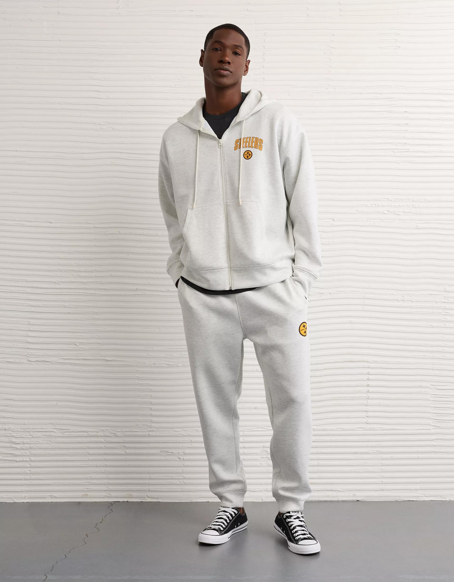 AE 24/7 NFL Pittsburgh Steelers Graphic Zip-Up Hoodie Product Image