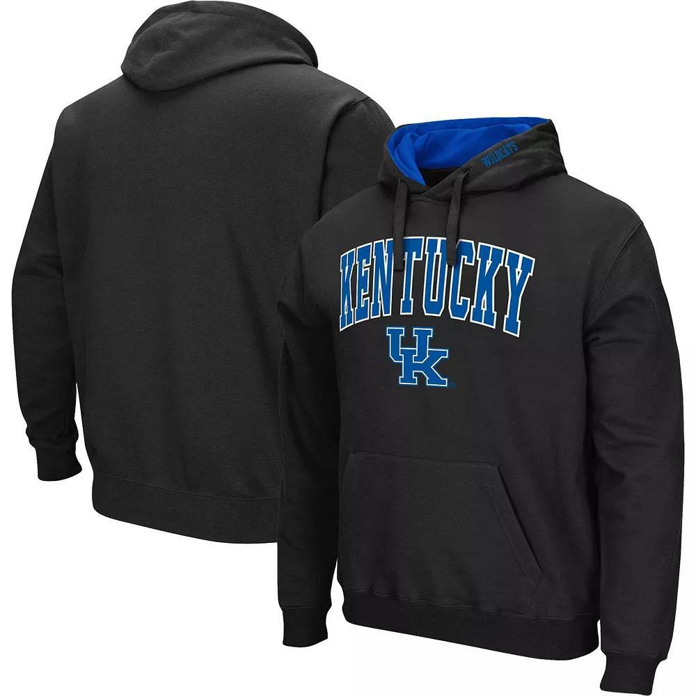 Men's Colosseum Black Kentucky Wildcats Arch & Logo 3.0 Pullover Hoodie, Size: Medium Product Image