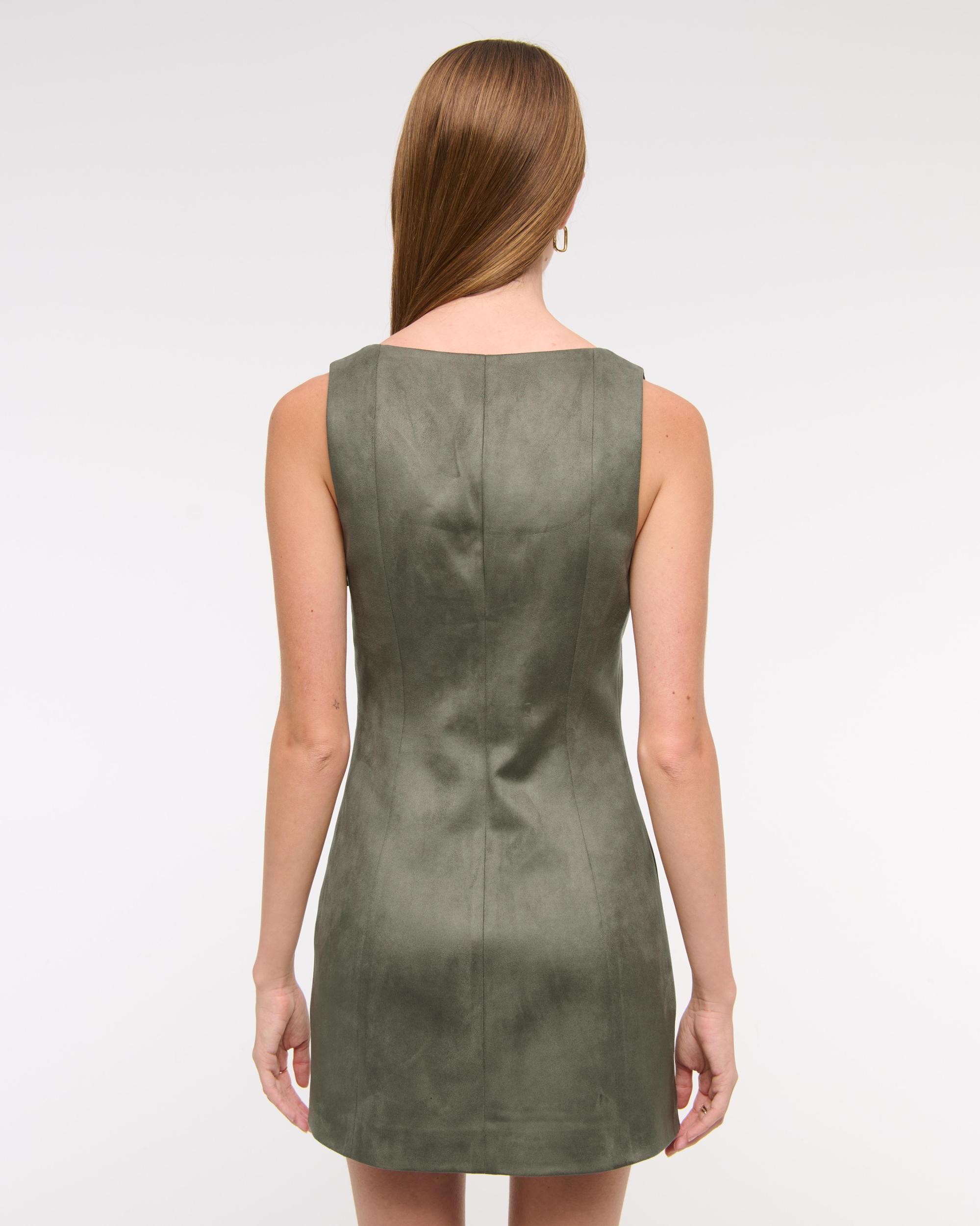 Vegan Suede Pinafore Mini Dress Product Image