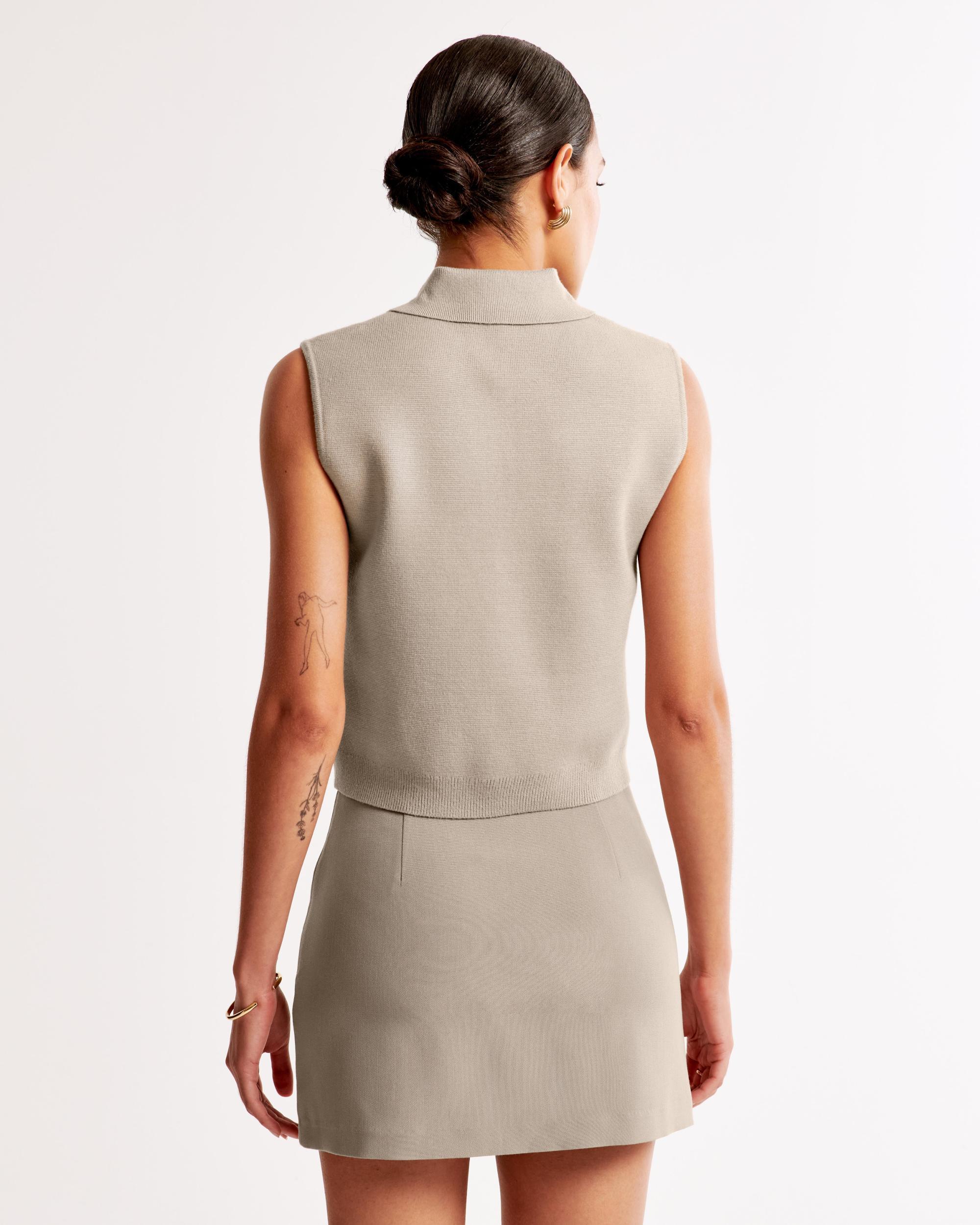 LuxeLoft Sleeveless Notch-Neck Top Product Image