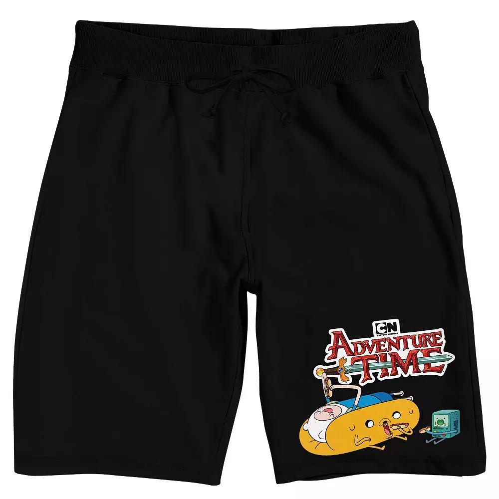 Men's Adventure Time Sleep Shorts, Size: Small, Black Product Image