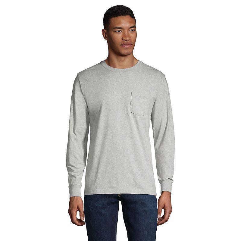 Big & Tall Lands' End Super-T Pocket Tee, Men's, Size: 3XL Tall, Radiant Blue Product Image