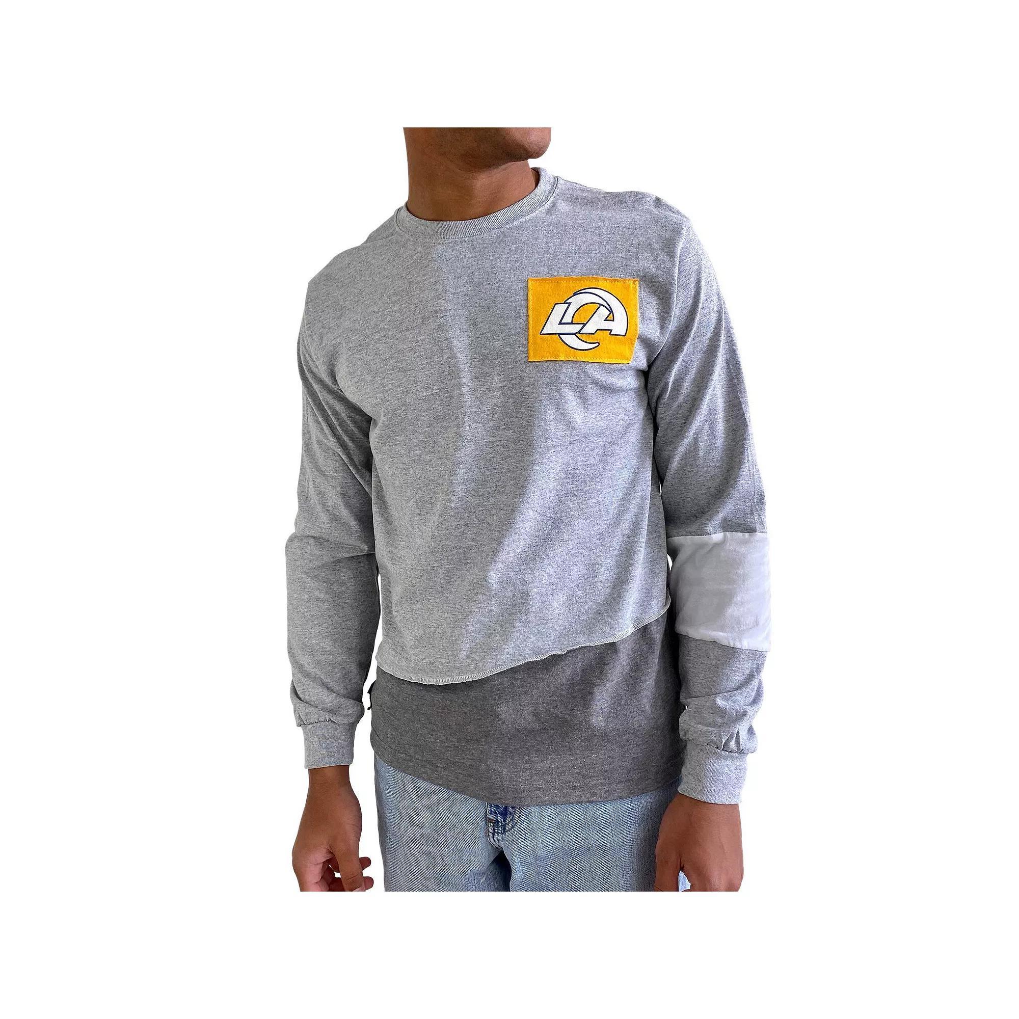 Men's Refried Apparel Gray Los Angeles Rams Angle Long Sleeve T-Shirt, Size: XL, Grey Product Image