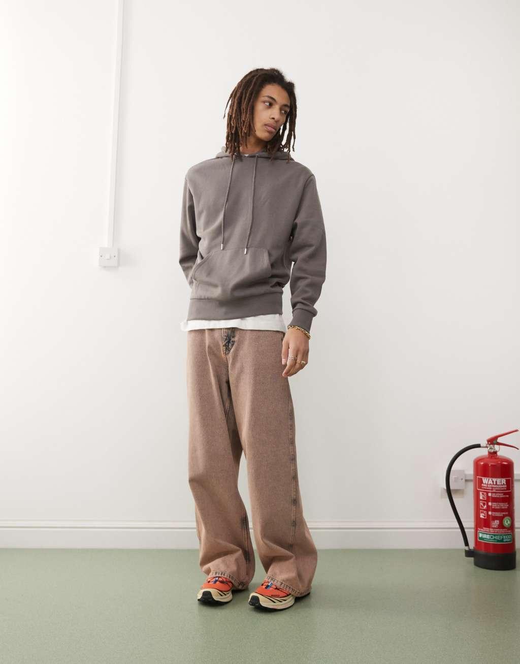 COLLUSION hoodie in charcoal gray Product Image
