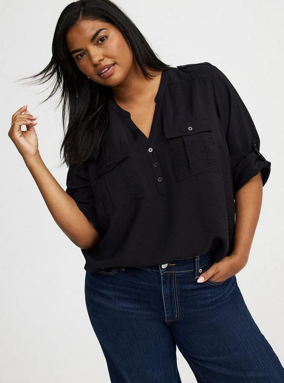 Harper 3/4 Sleeve Pullover Blouse Product Image