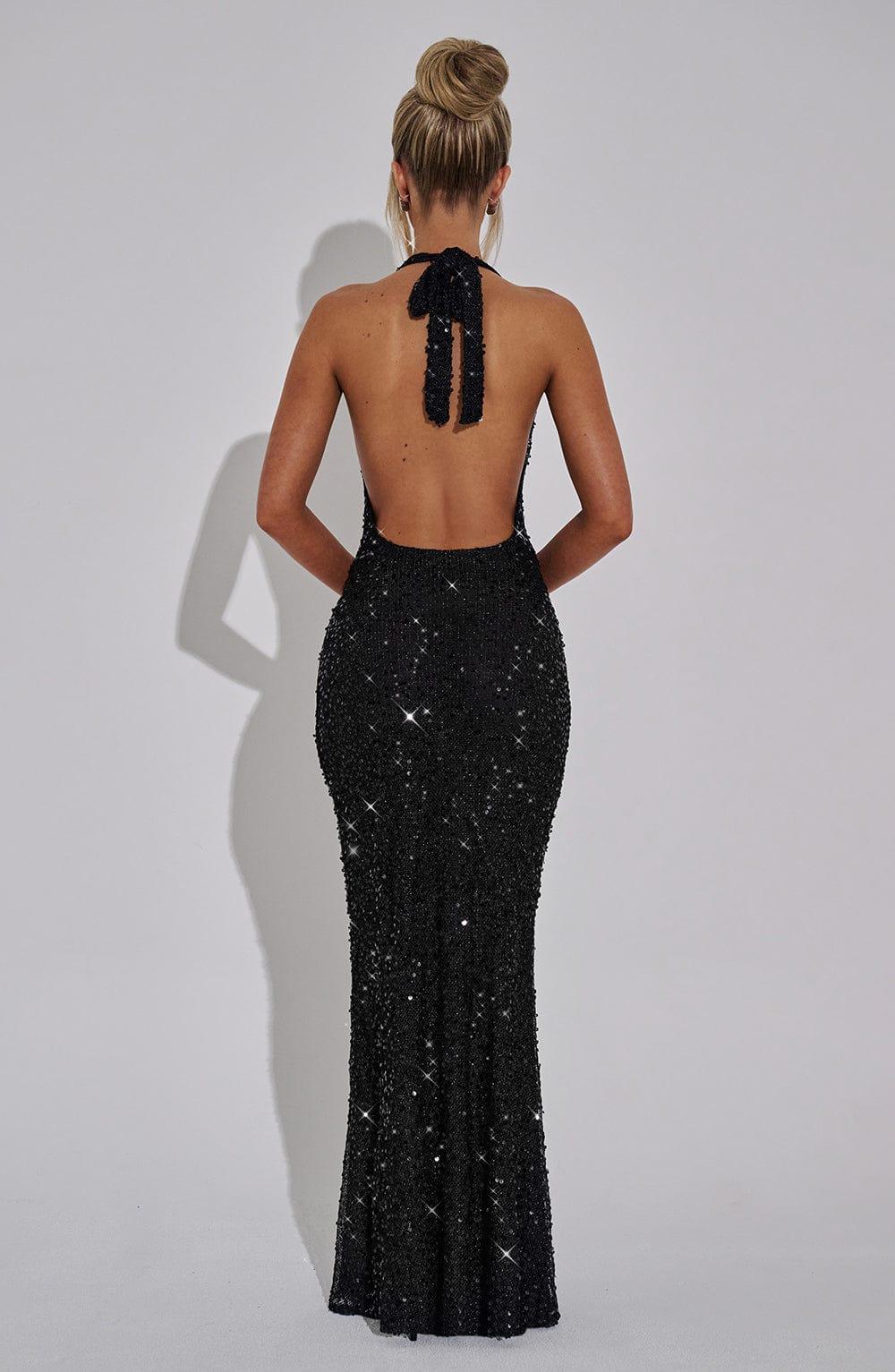 Lorena Maxi Dress - Black Lined Product Image