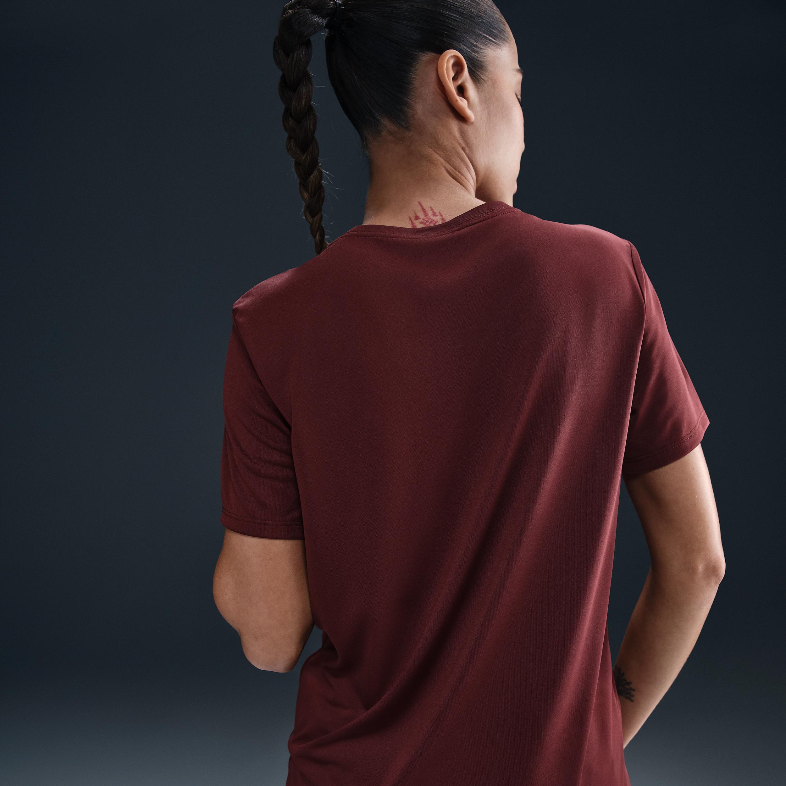 Women's Nike Dri-FIT Tee, Size: Medium, Dark Team Red Product Image