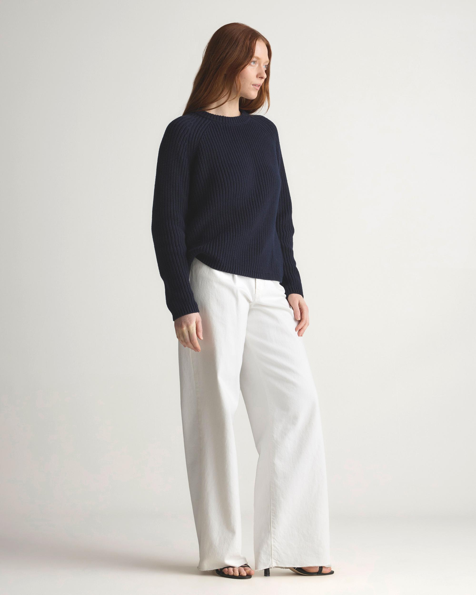 Quince | Women's Fisherman Crew Sweater Size XS, Organic Cotton Product Image