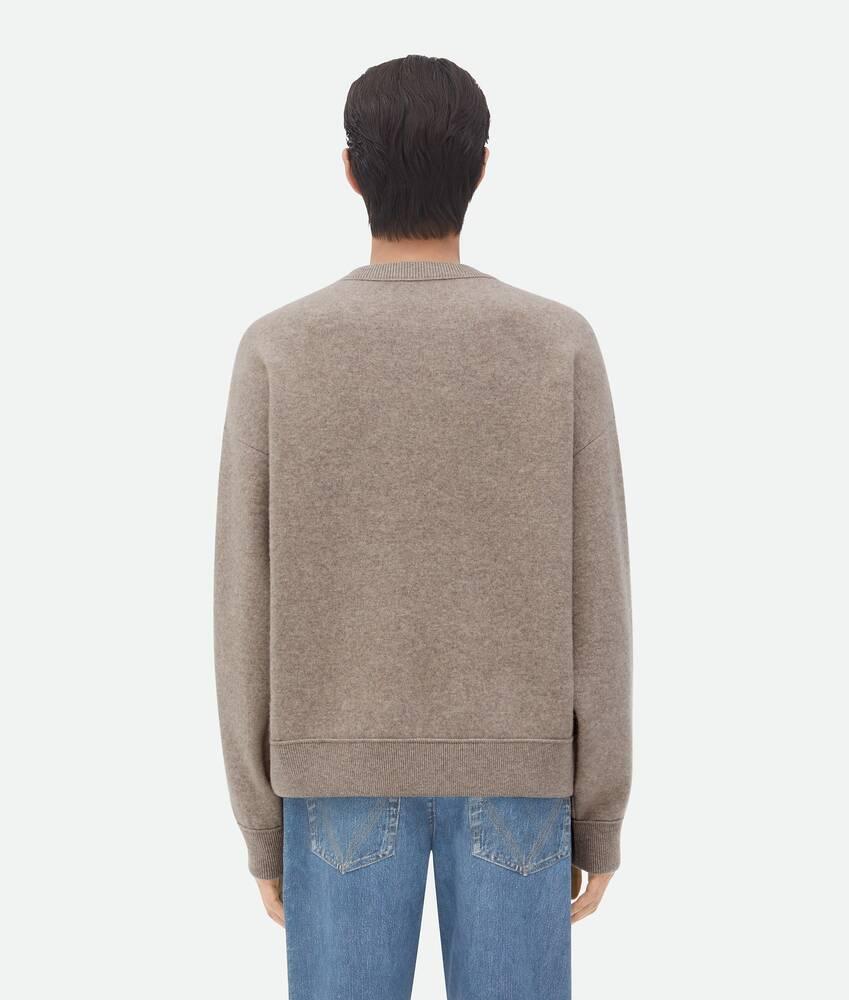 Men's Compact Cashmere Jumper in Riverbed melange Product Image