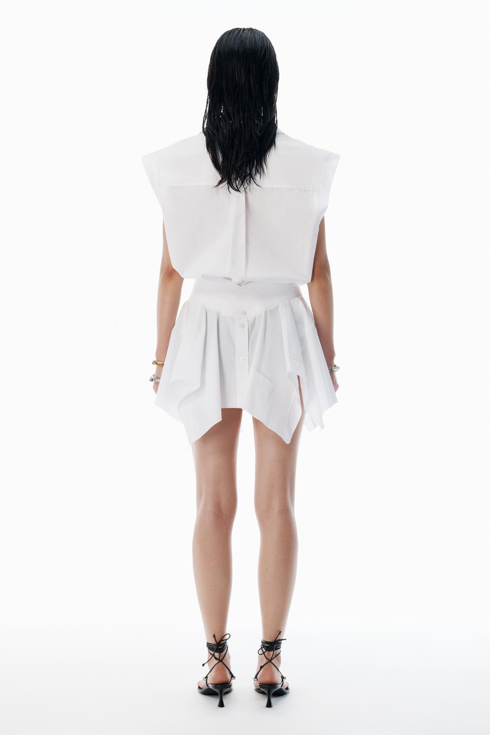 White Pre-styled Cotton Shirtdress Product Image
