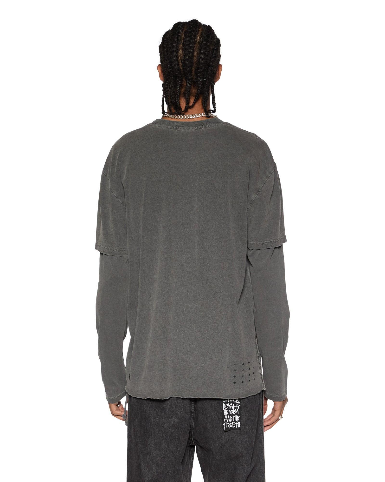 FUEGO LAYERED LS TEE CHARCOAL Male Product Image