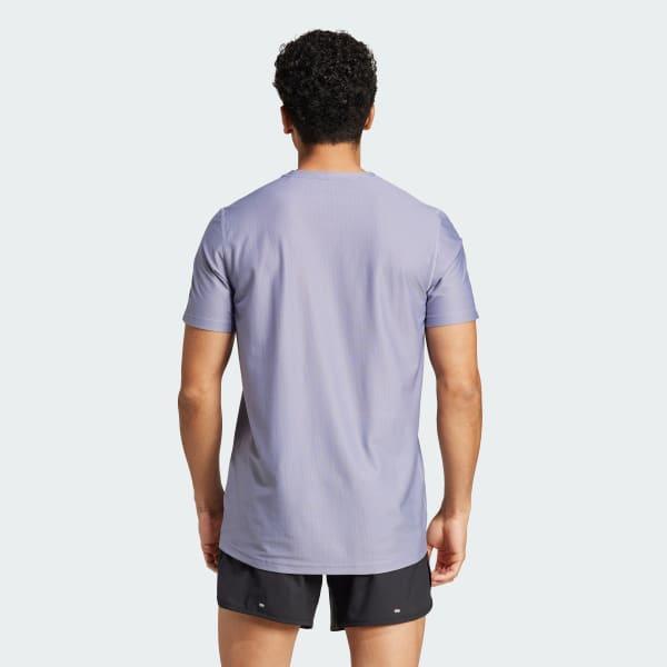 adidas Own the Run Tee Silver Violet 2XL Mens Product Image