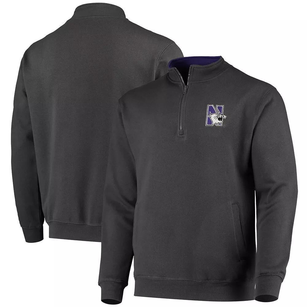 Men's Colosseum Charcoal Northwestern Wildcats Tortugas Logo Quarter-Zip Jacket, Size: Large Product Image