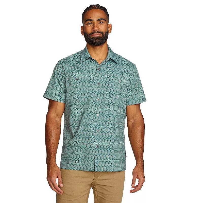 Men's Eddie Bauer Short Sleeve Rainier 3.0 Print Shirt, Size: Small, Dark Gray Product Image