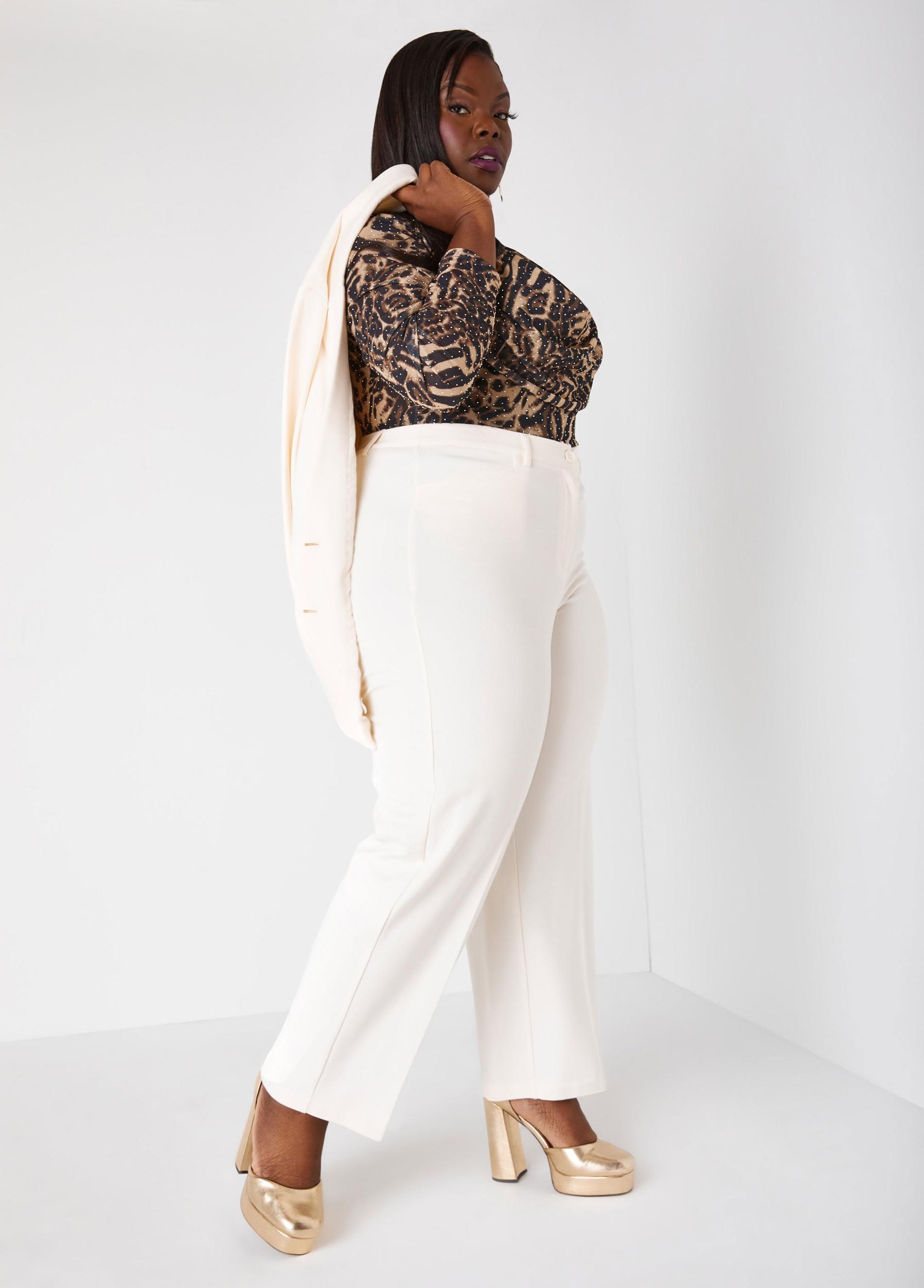 Ponte Straight Leg Trousers Product Image