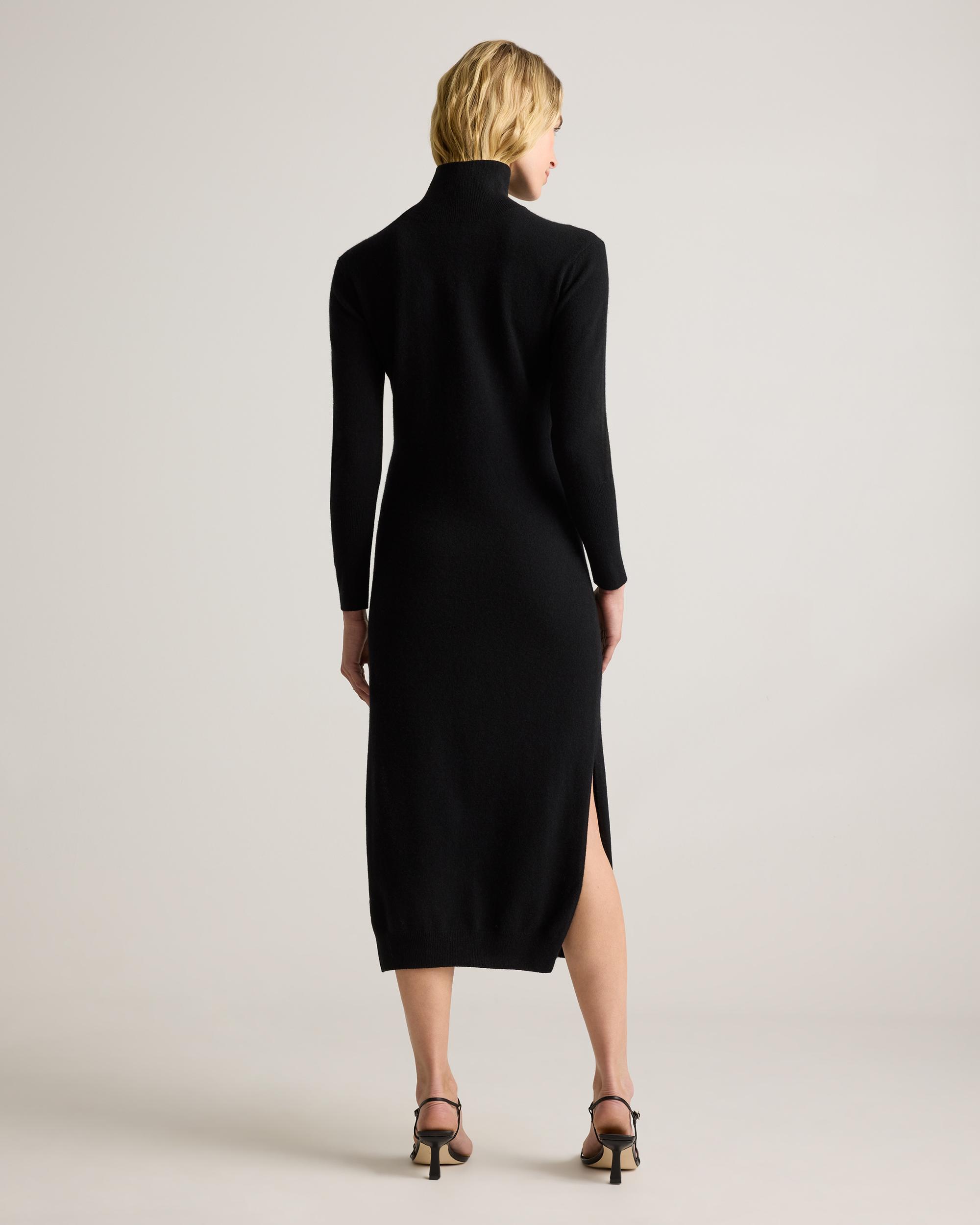 Quince | Women's Mongolian Cashmere Turtleneck Midi Sweater Dress Size XL Product Image