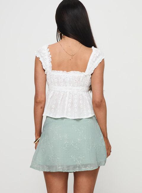 All My Friends Mini Skirt Green Product Image