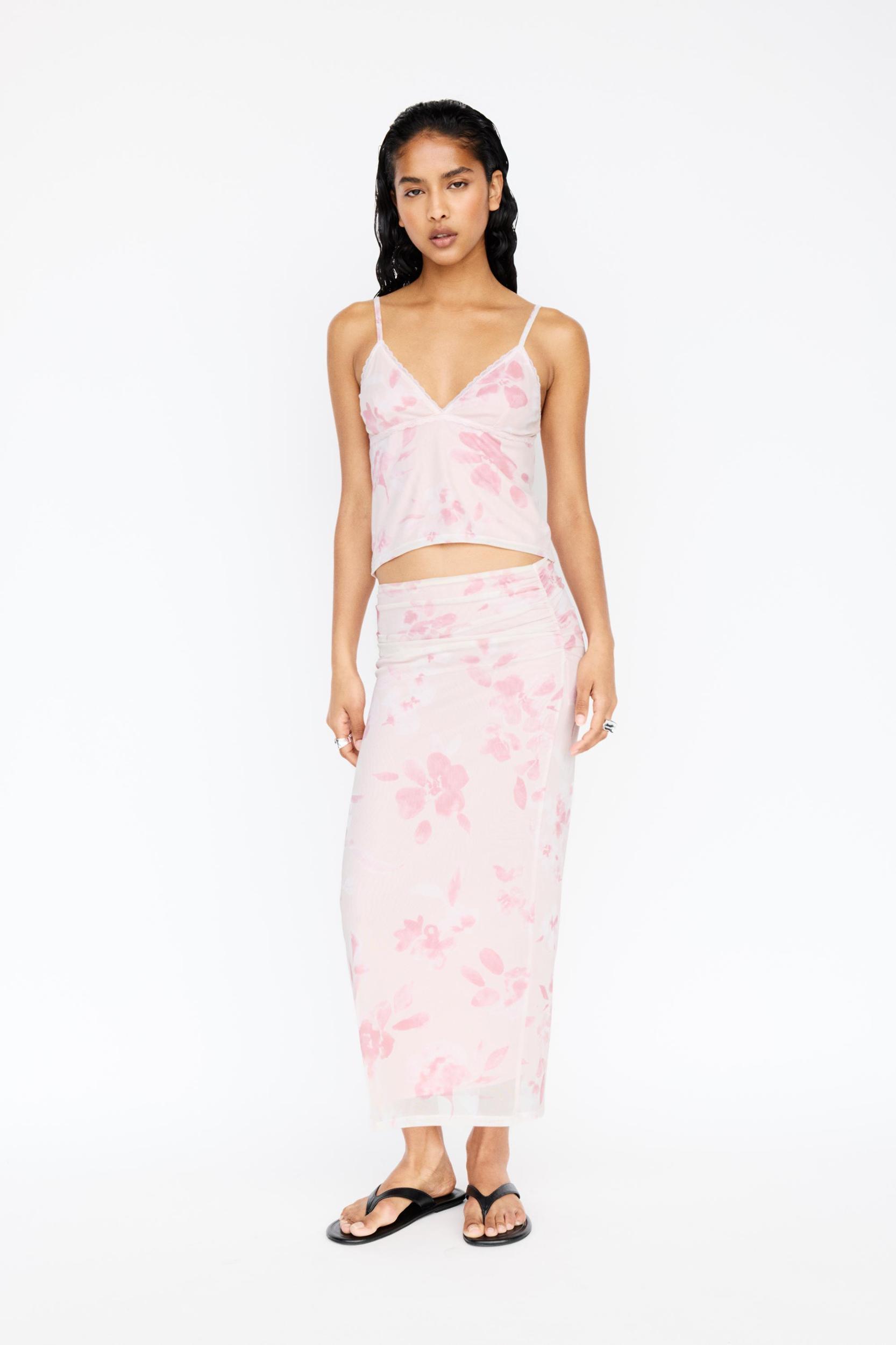 Embroidered floral top Product Image