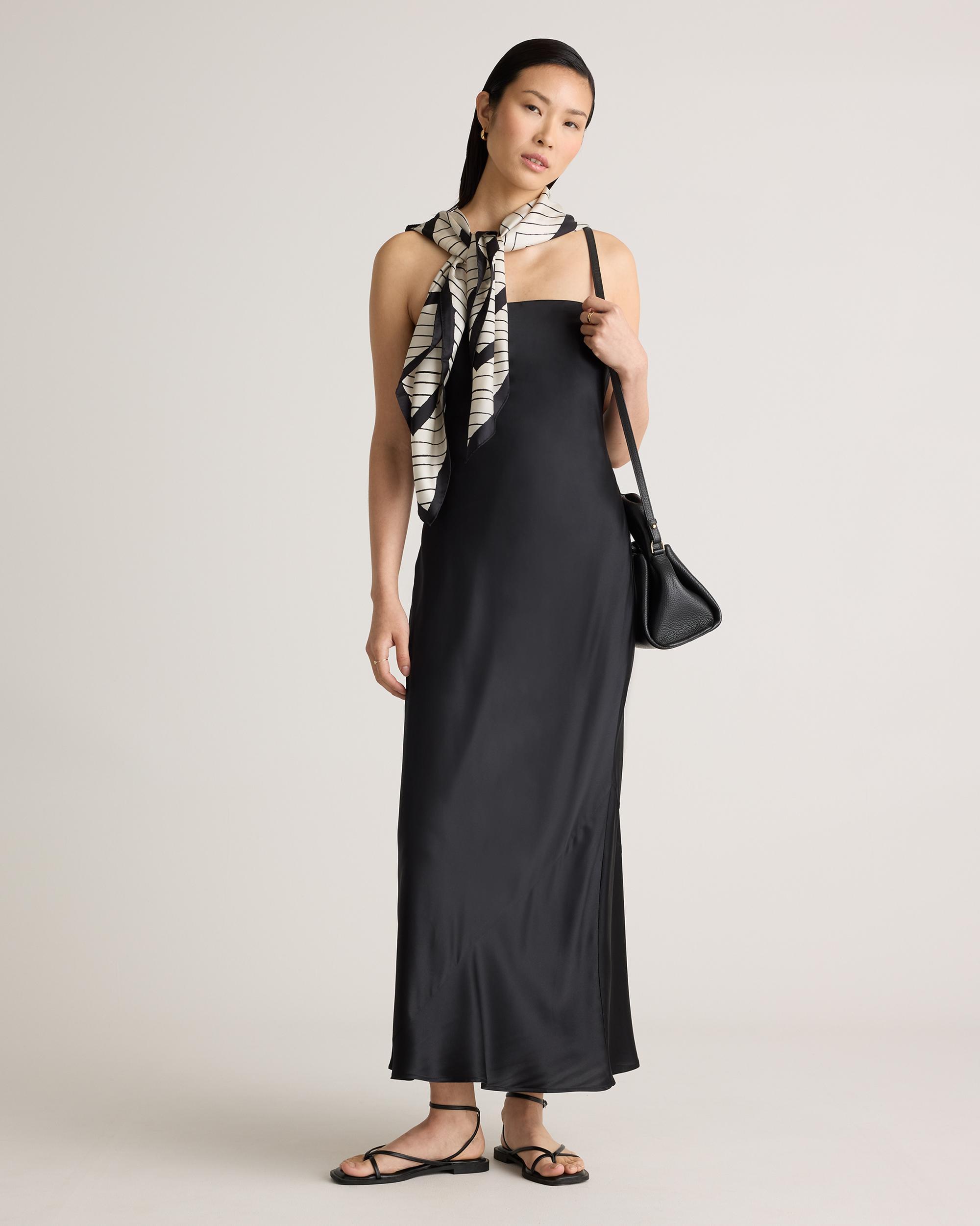 Quince | Women's Strapless Midi Dress Size XS, Mulberry Silk Product Image