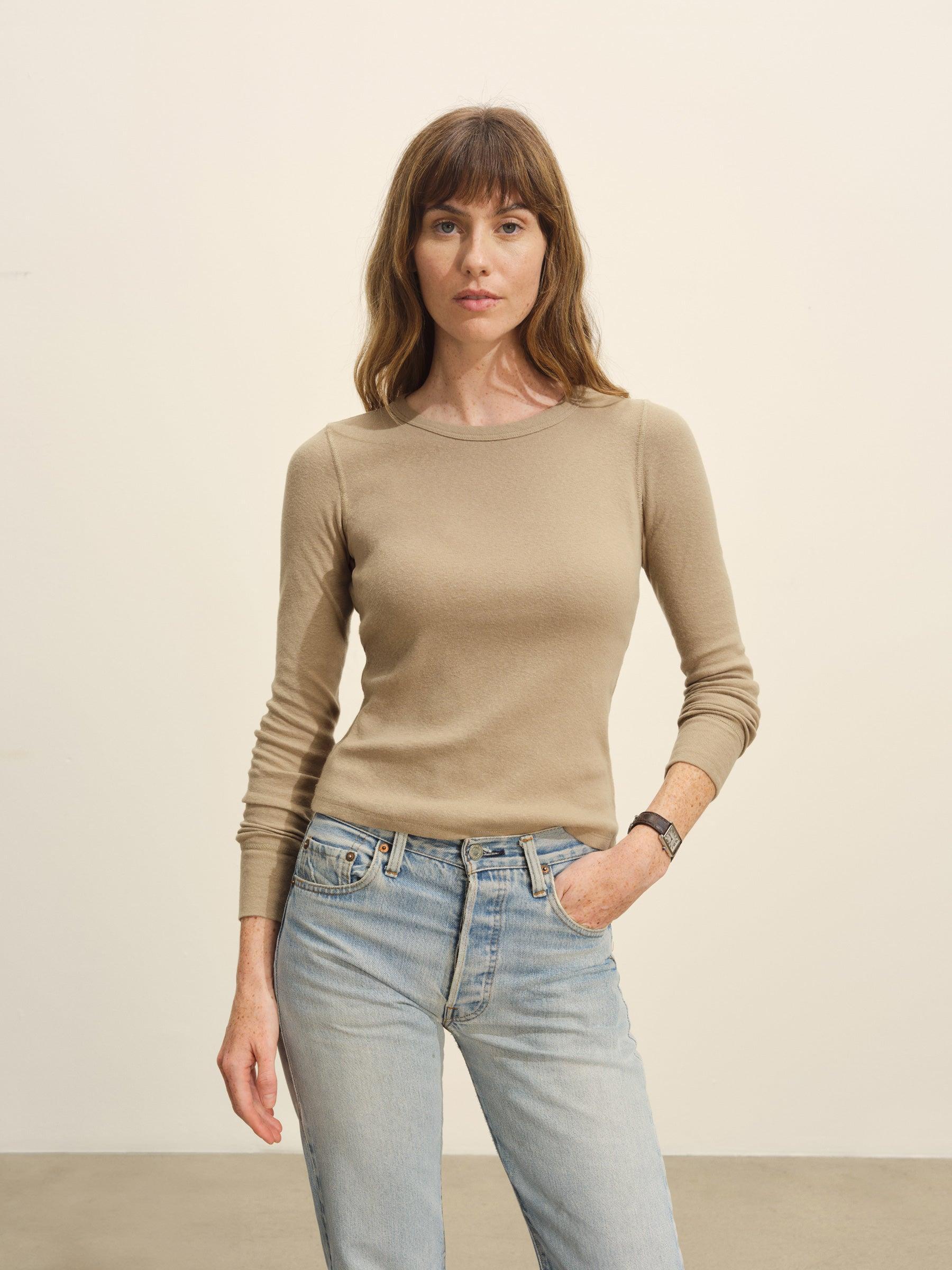 Driftwood Heirloom Rib L/S Crew Product Image