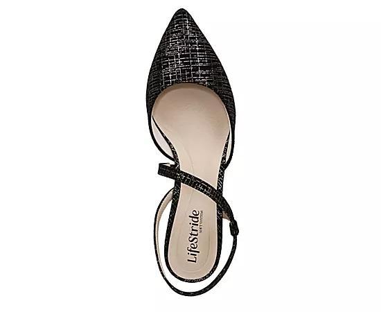 LifeStride Minimalist Women's Slingback Pumps, Size: 9.5, Silver Shimmer Product Image