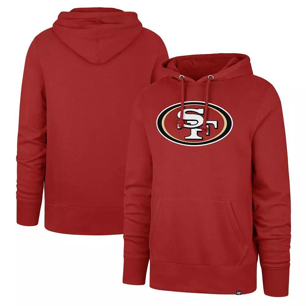 Men's '47 Scarlet San Francisco 49ers Imprint Headline Pullover Hoodie, Size: Large, Red Product Image