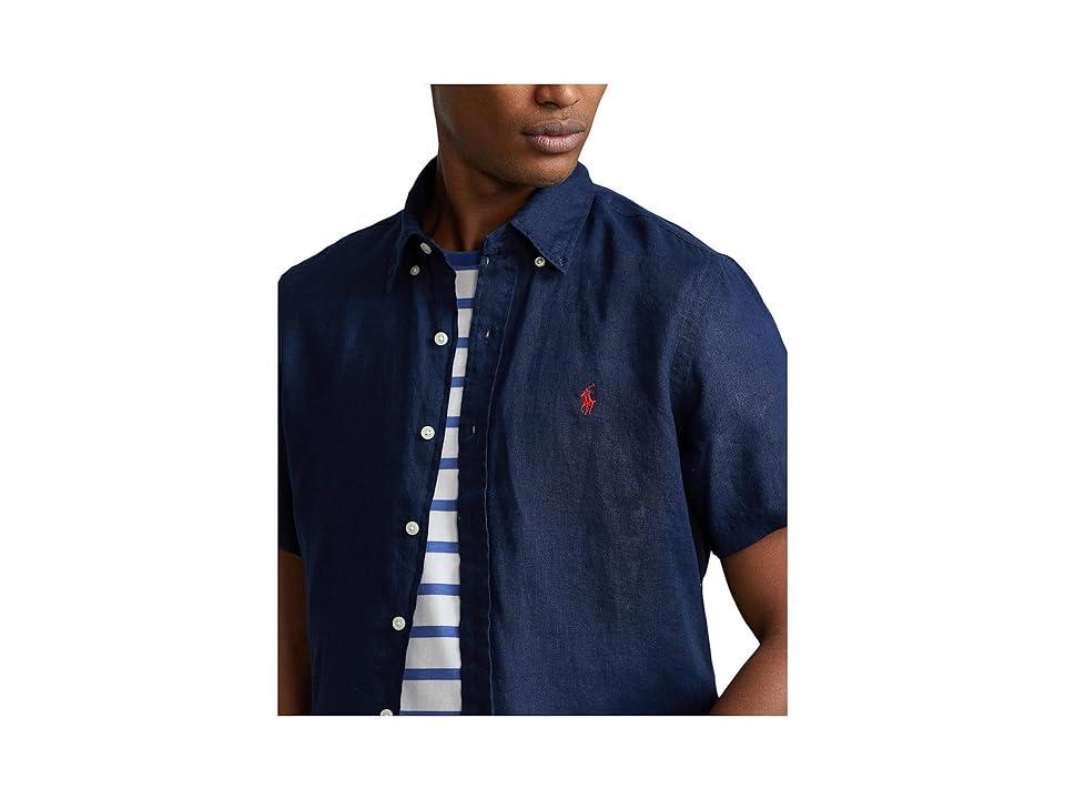 Mens Classic-Fit Short-Sleeve Linen Shirt Product Image