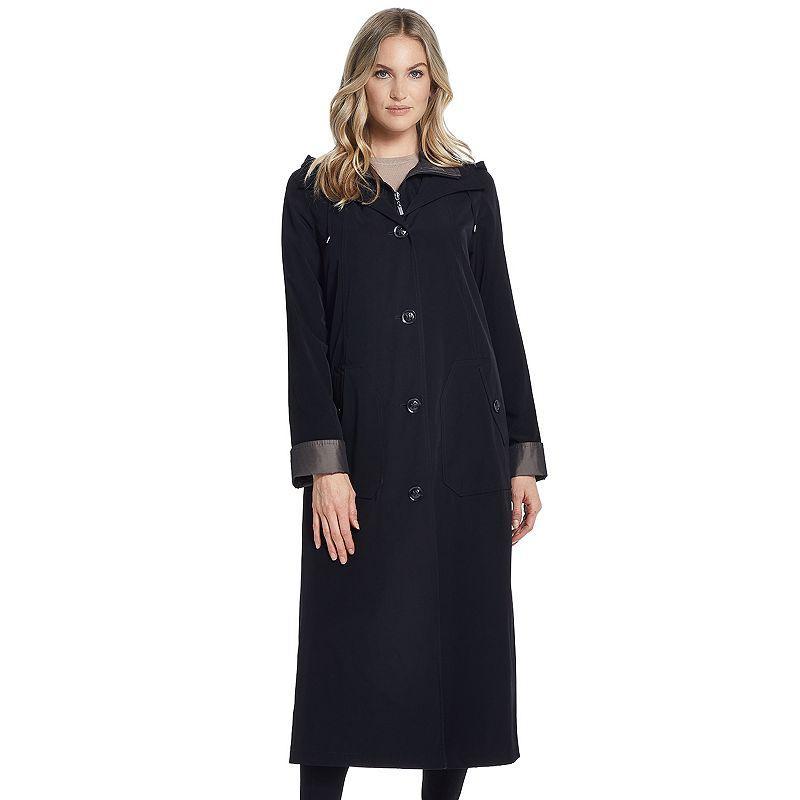 Gallery Hooded Detachable Liner Long Sleeve Stand Collar Long Raincoat Product Image
