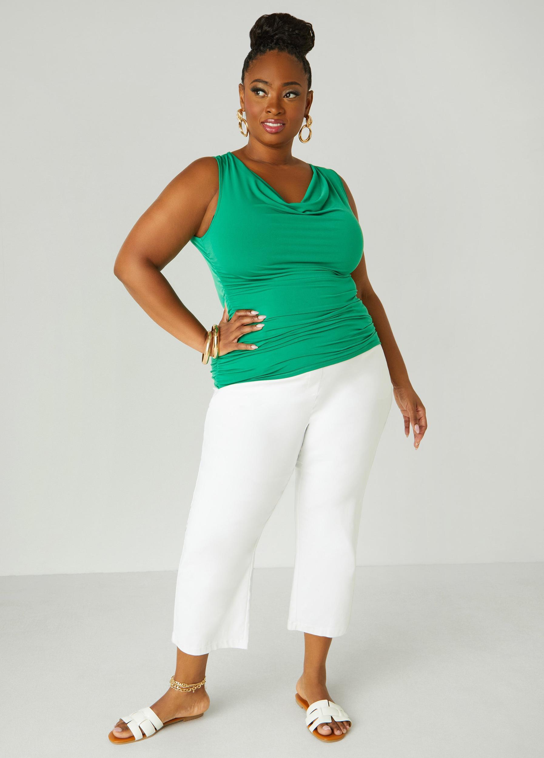 Cowl Neck Ruched Knit Top Product Image