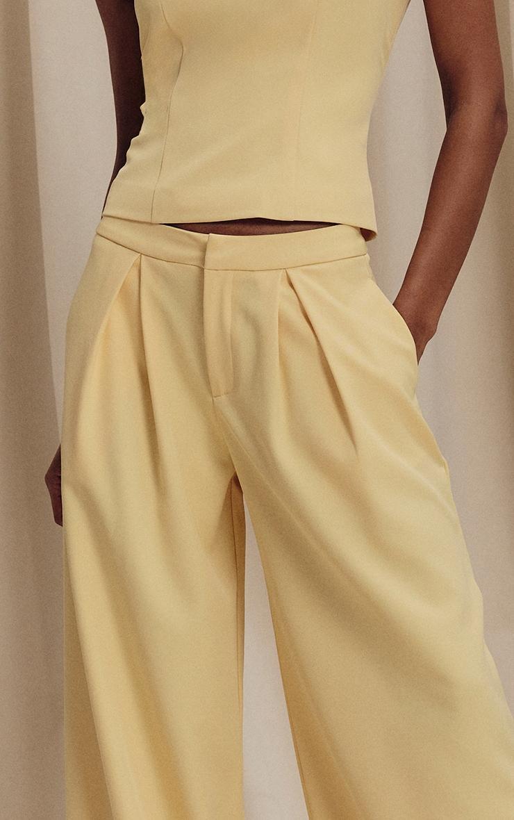 Lemon Racer Neck Detail Top Product Image