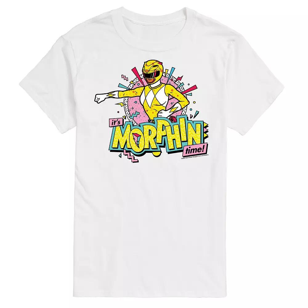 Big & Tall Power Rangers Morphin Time Yellow Graphic Tee, Mens Blue Product Image