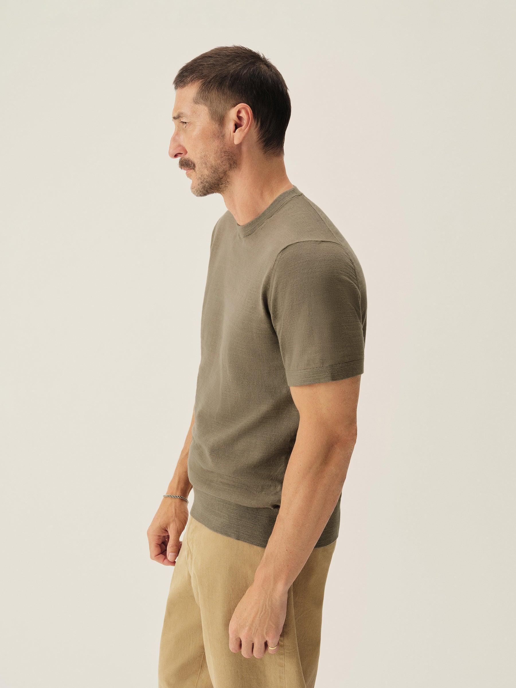 Light Olive Avalon Knit Classic Tee Product Image