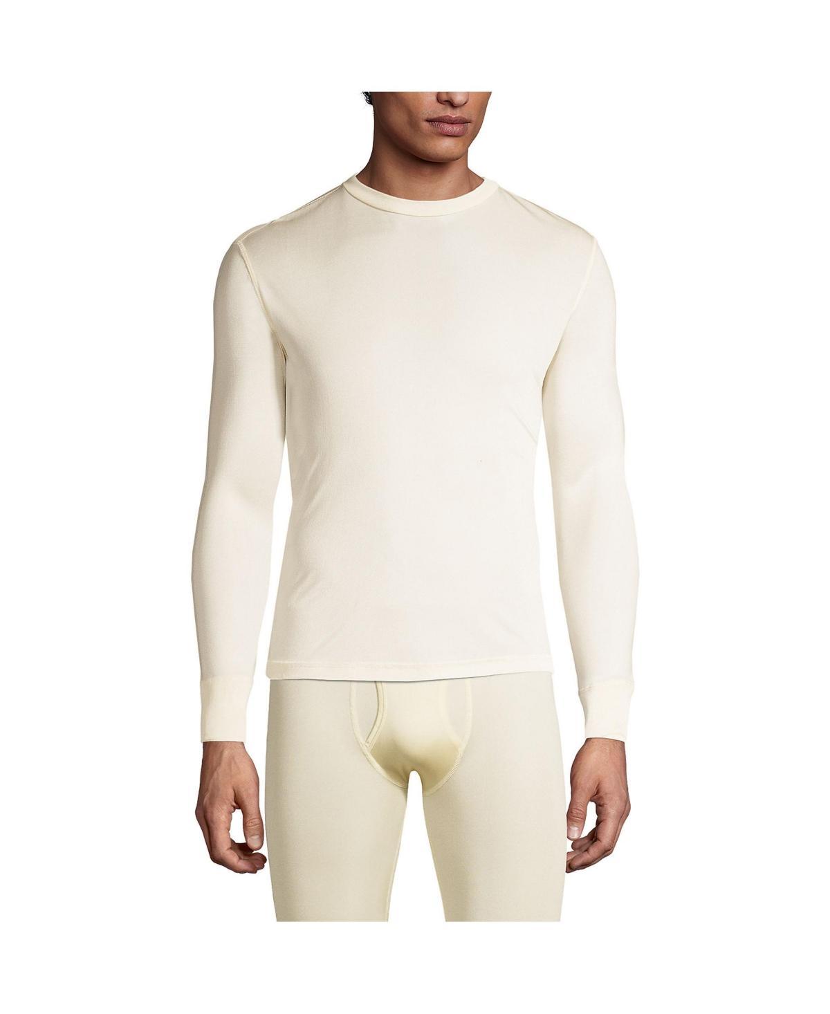 Men's Lands' End Silk Long Underwear Top, Size: Large, Black Product Image