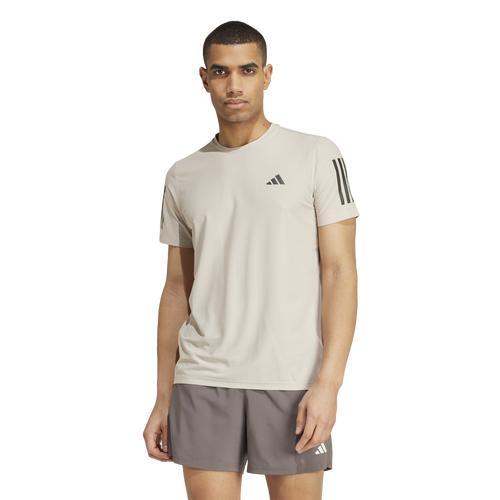 Men's adidas Own The Run Short Sleeve Tee, Size: Medium, Dark Blue Product Image